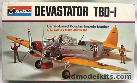 Monogram 1/48 Devastator TBD-1 VT-2 Lexington 1939 / VT-6 Enterprise 1939 / VT-8 Hornet 1941 / VT-6 Enterprise 1942 - Bagged, 7575 plastic model kit